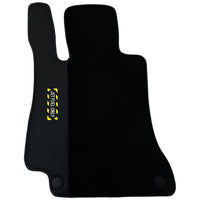 Black Floor Mats For Mercedes Benz CLK-Class A209 Convertible (2003-2010) | Fighter Jet Edition - AutoWin