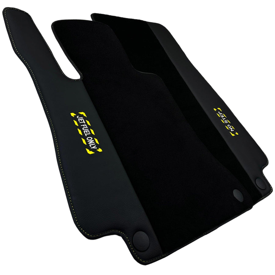 Black Floor Mats For Mercedes Benz E-Class C238 Coupe (2017-2023) | Fighter Jet Edition - AutoWin