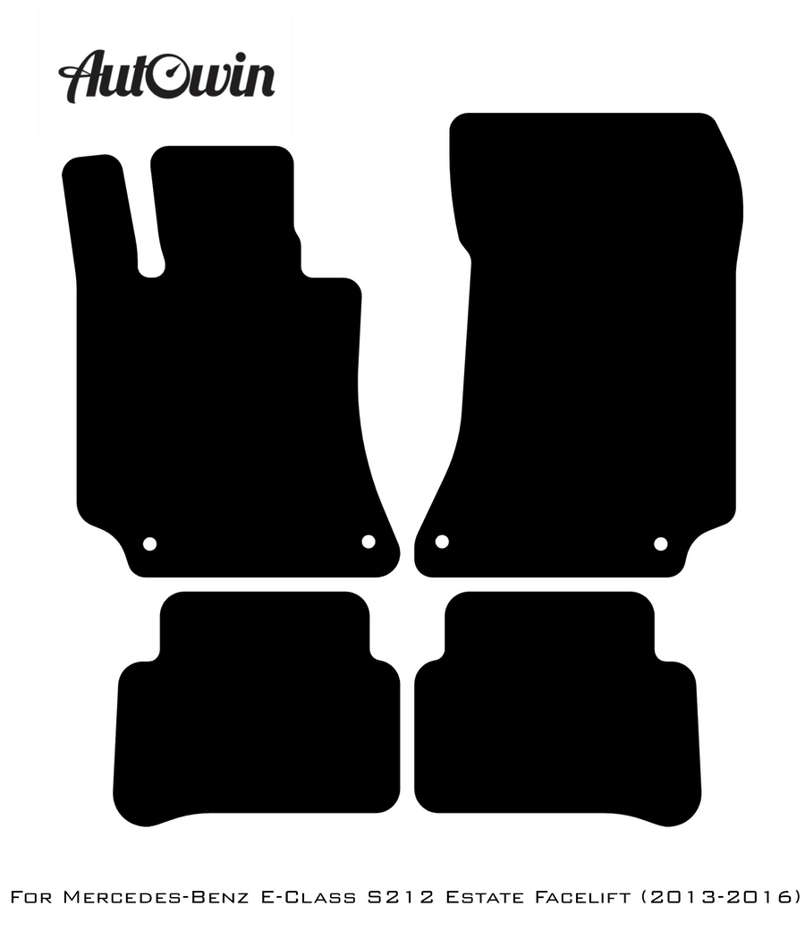 Black Floor Mats For Mercedes Benz E-Class S212 Estate Facelift (2013-2016) | AutoWin Edition - AutoWin