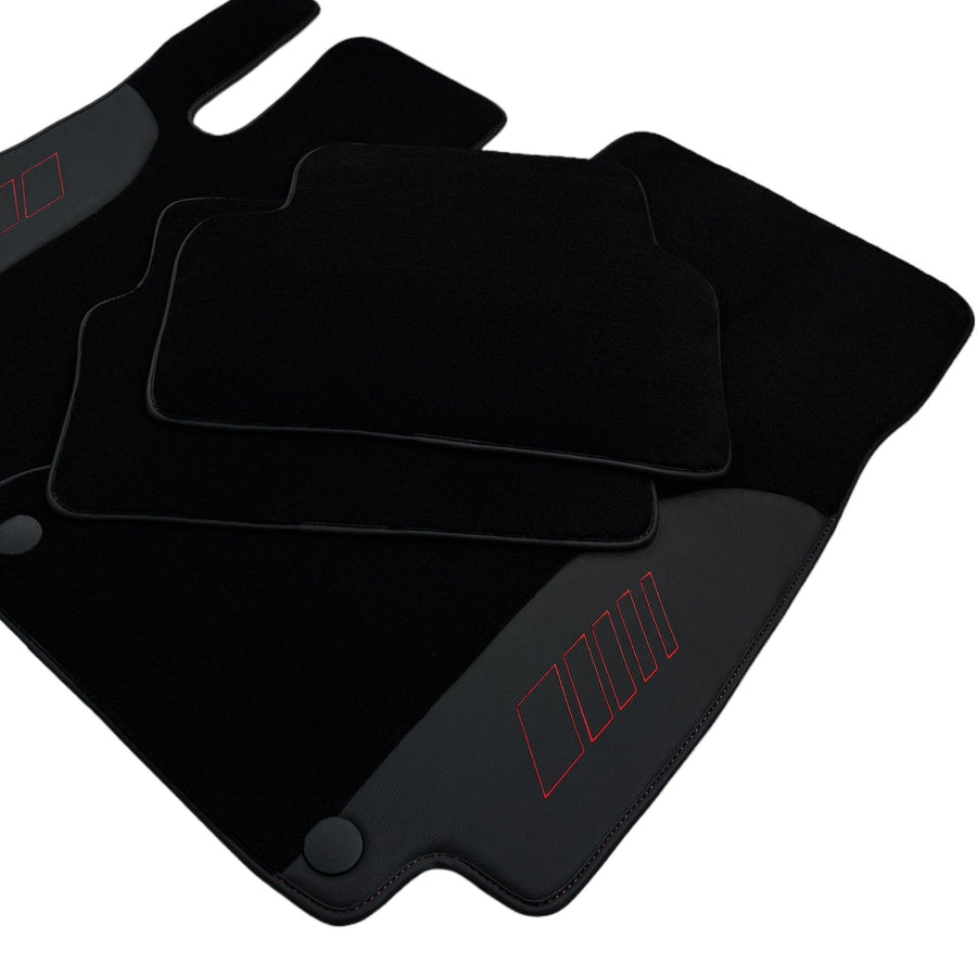 Black Floor Mats For Mercedes Benz E-Class W213 Sedan (2016-2020) Hybrid | AutoWin Edition - AutoWin