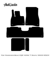 Customizable Black Floor Mats For Mercedes Benz EQS-Class X296 (2022-2023) - AutoWin