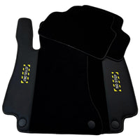 Black Floor Mats For Mercedes Benz GLK-Class X204 (2012-2015) | Fighter Jet Edition - AutoWin