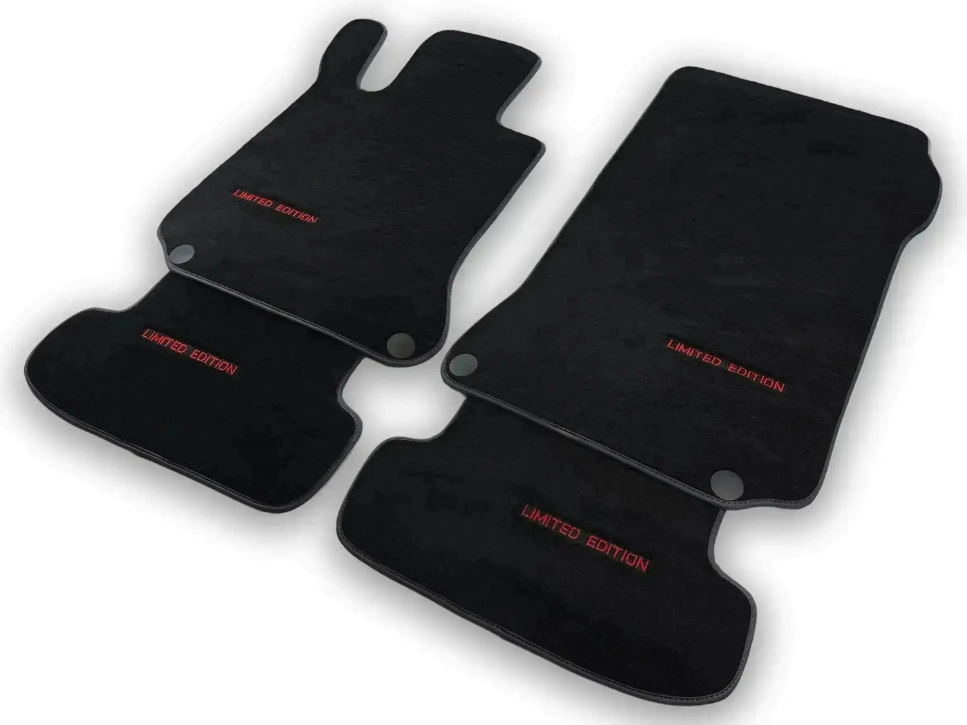 Black Floor Mats For Mercedes Benz GLK-Class X204 (2012-2015) | Fighter Jet Edition - AutoWin