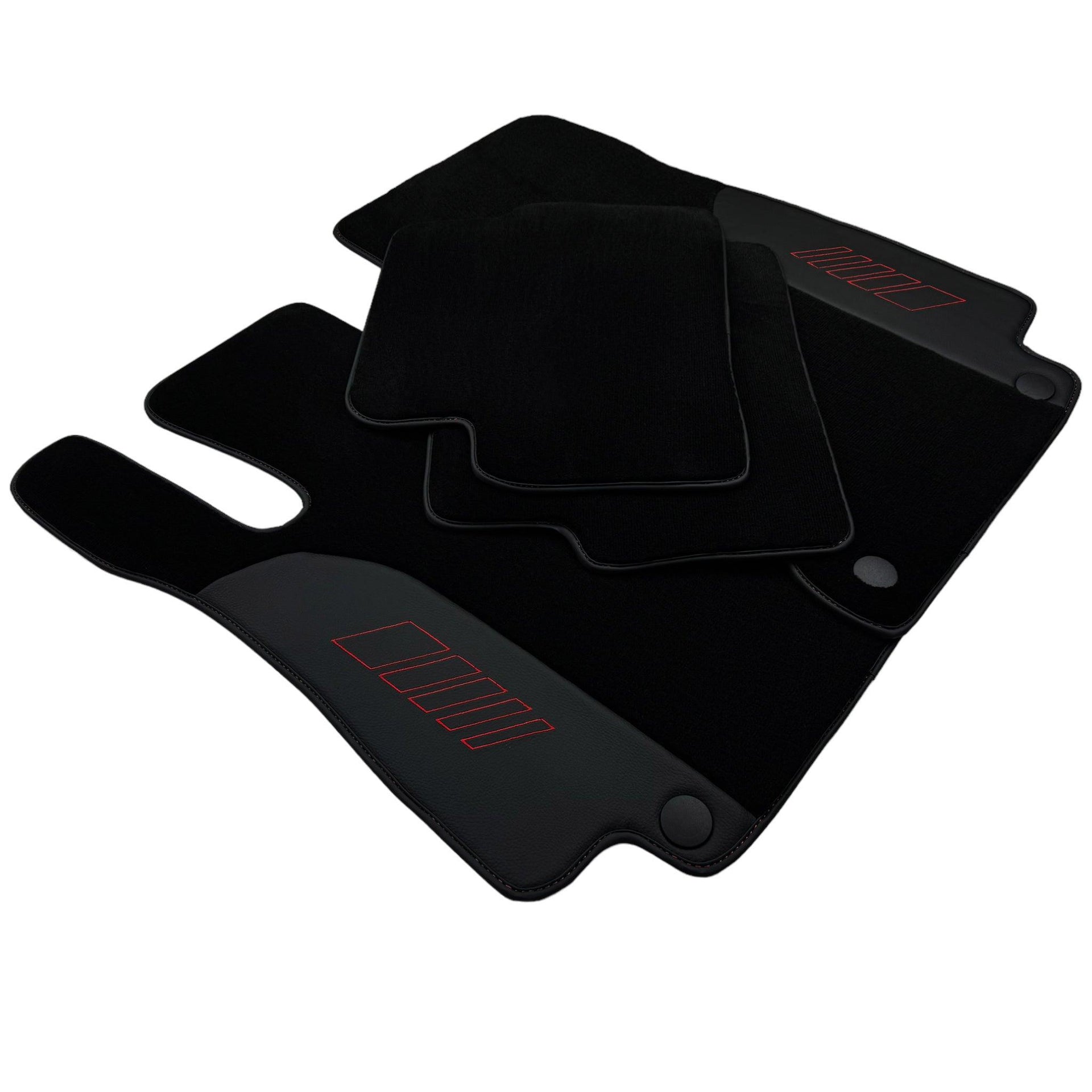 Black Floor Mats For Mercedes Benz S-Class C126 Coupe (1981-1991) | AutoWin Edition - AutoWin