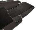 Black Floor Mats For Rolls Royce Black Badge Phantom Drophead Fluorescent Logo - AutoWin