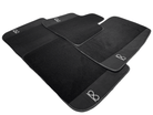 Black Floor Mats For Rolls Royce Black Badge Phantom Drophead Fluorescent Logo - AutoWin