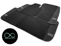 Black Floor Mats for Rolls Royce Shadow 1965-1977 Fluorescent - AutoWin