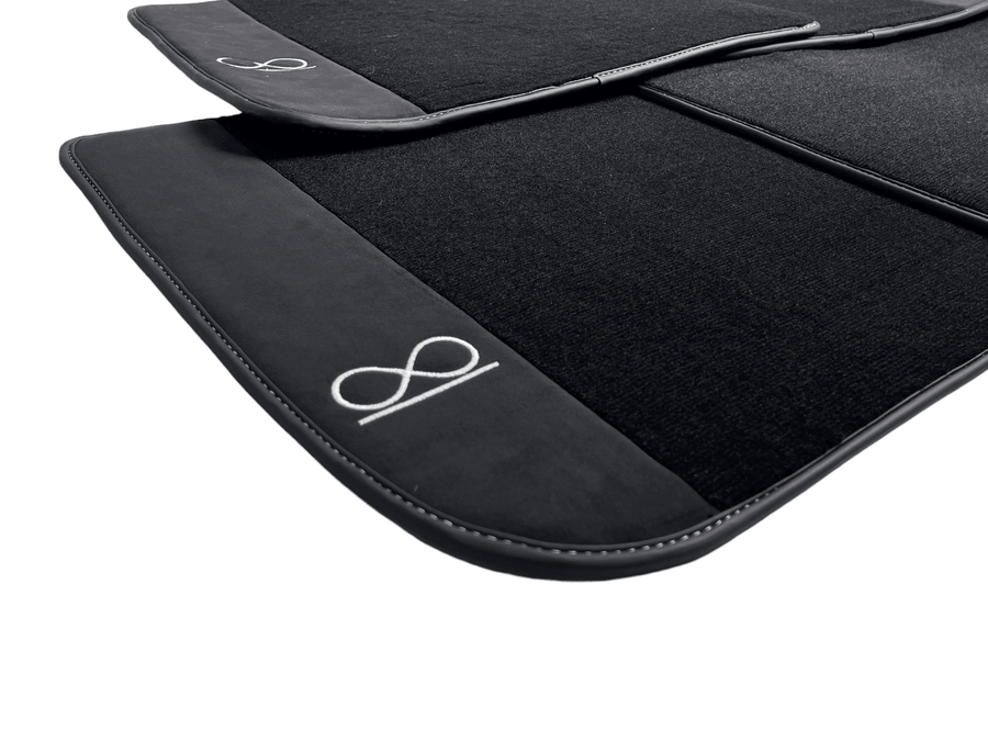 Black Floor Mats for Rolls Royce Shadow 1965-1977 Fluorescent - AutoWin