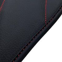 Black Leather Floor Mats For Mercedes Benz GLC-Class X254 SUV 300e 4Matic (2023-2024) | ER56 Design - AutoWin