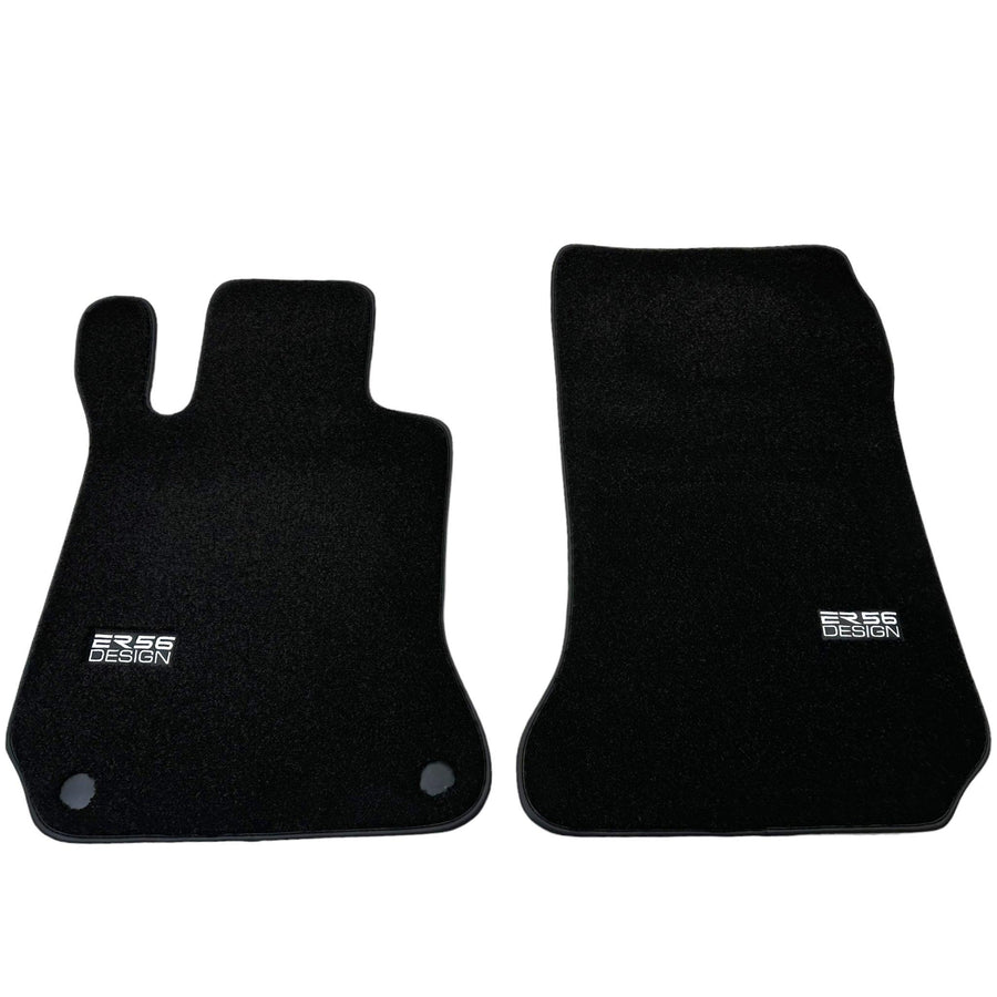 Black Luxury Floor Mats For Mercedes Benz C-Class S205 Wagon Facelift (2018-2023) Hybrid | ER56 Design - AutoWin