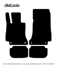 Black Luxury Floor Mats For Mercedes Benz E-Class C238 Coupe (2017-2023) | ER56 Design - AutoWin