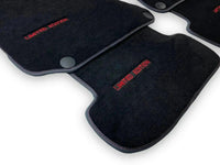 Black Luxury Floor Mats For Mercedes Benz GLK-Class X204 (2012-2015) | ER56 Design - AutoWin