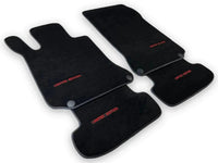 Black Luxury Floor Mats For Mercedes Benz GLK-Class X204 (2012-2015) | ER56 Design - AutoWin