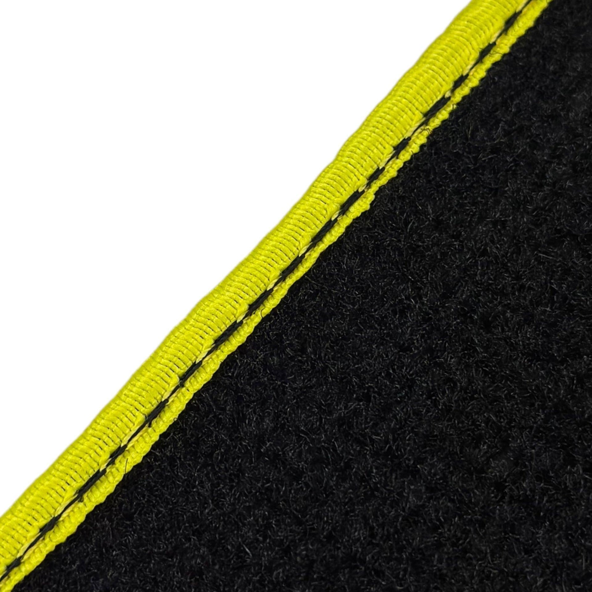 Black Mats For BMW 3 Series E36 Convertible | Yellow Trim - AutoWin