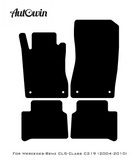 Black Sheepskin Floor Mats For Mercedes Benz CLS-Class C219 (2004-2010) | ER56 Design - AutoWin