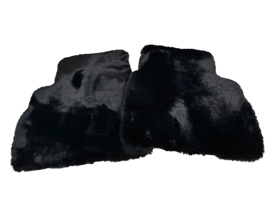 Black Sheepskin Floor Mats For Mercedes Benz E-Class W210 Sedan 4Matic (1995-2002) | ER56 Design - AutoWin
