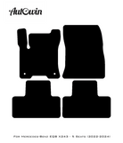 Black Sheepskin Floor Mats For Mercedes Benz EQB-Class X243 (2022-2024) | ER56 Design - AutoWin