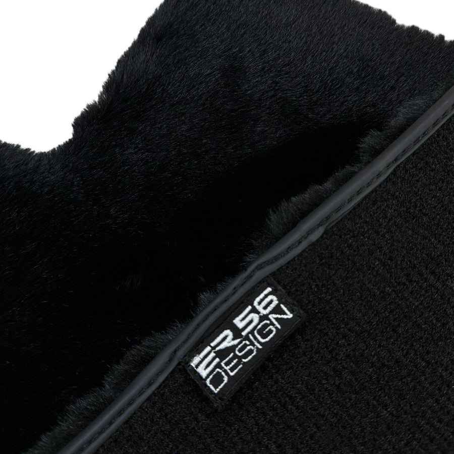 Black Sheepskin Floor Mats For Mercedes Benz GLC-Class C253 Coupe (2019-2023) | ER56 Design - AutoWin