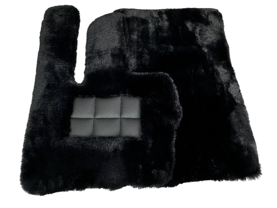Black Sheepskin Floor Mats For Mercedes Benz GLC-Class C253 Coupe (2019-2023) | ER56 Design - AutoWin