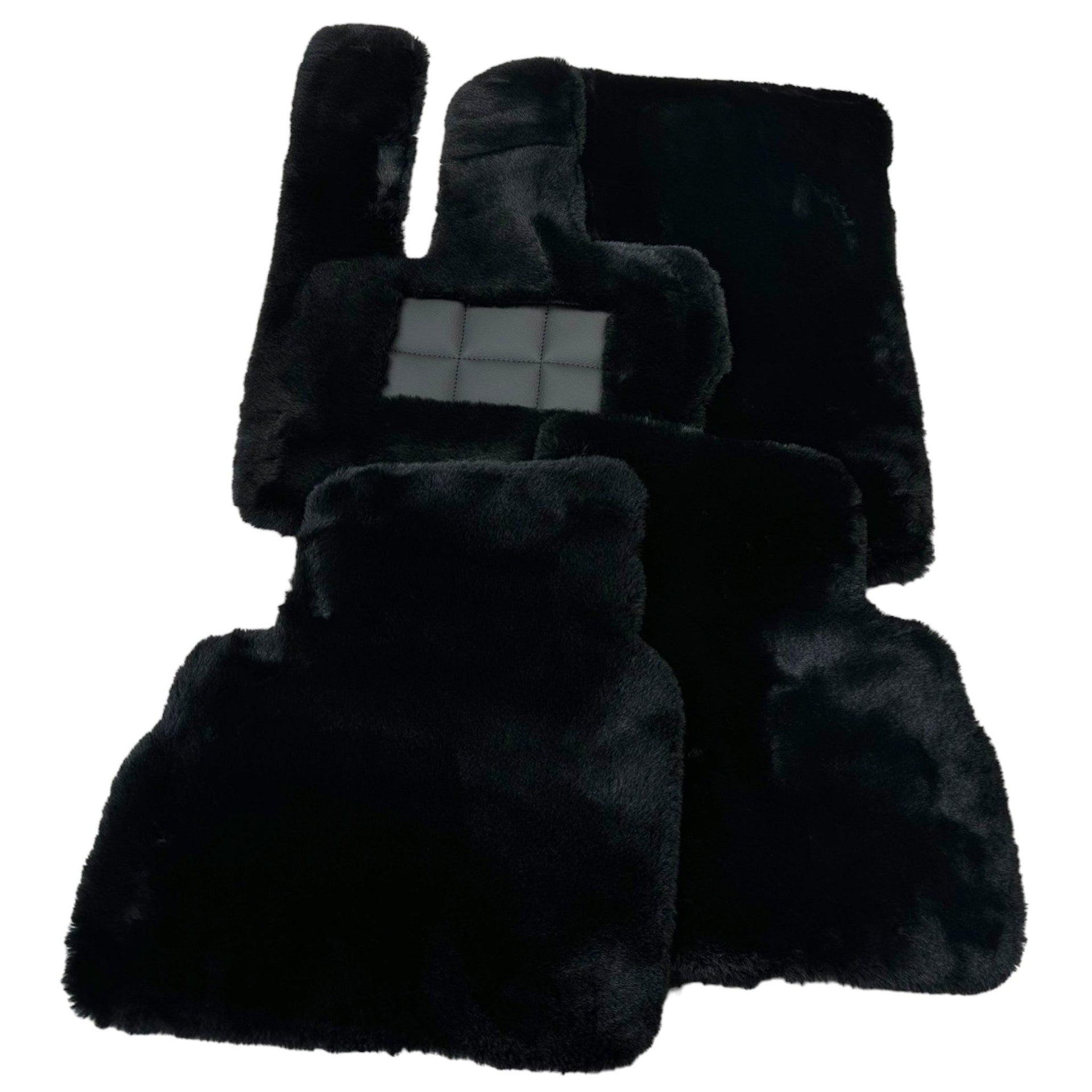 Black Sheepskin Floor Mats For Mercedes Benz GLS-Class X167 (2019-2023) | ER56 Design - AutoWin