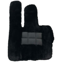 Black Sheepskin Floor Mats For Mercedes Benz S-Class C126 Coupe (1981-1991) | ER56 Design - AutoWin