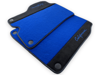Blue Floor Mats For Ferrari California 2008-2014 With Alcantara - AutoWin