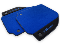 Blue Floor Mats For Ferrari F8 Spider 2019-2022 With Alcantara - AutoWin