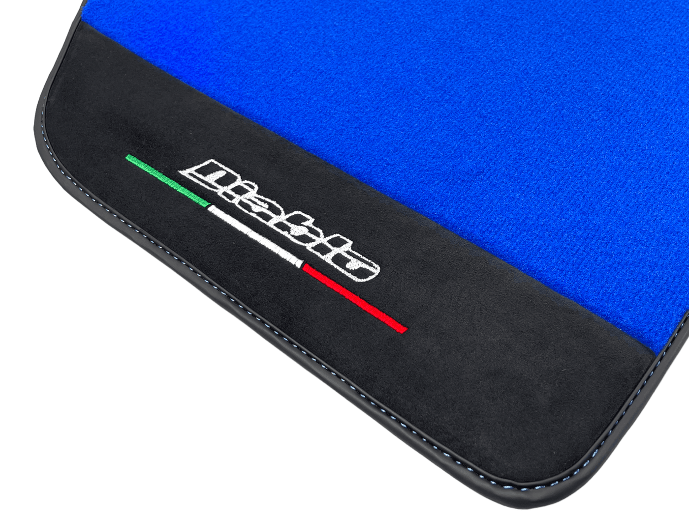 Blue Floor Mats for Lamborghini Diablo 1990-2001 With Alcantara Leather - AutoWin