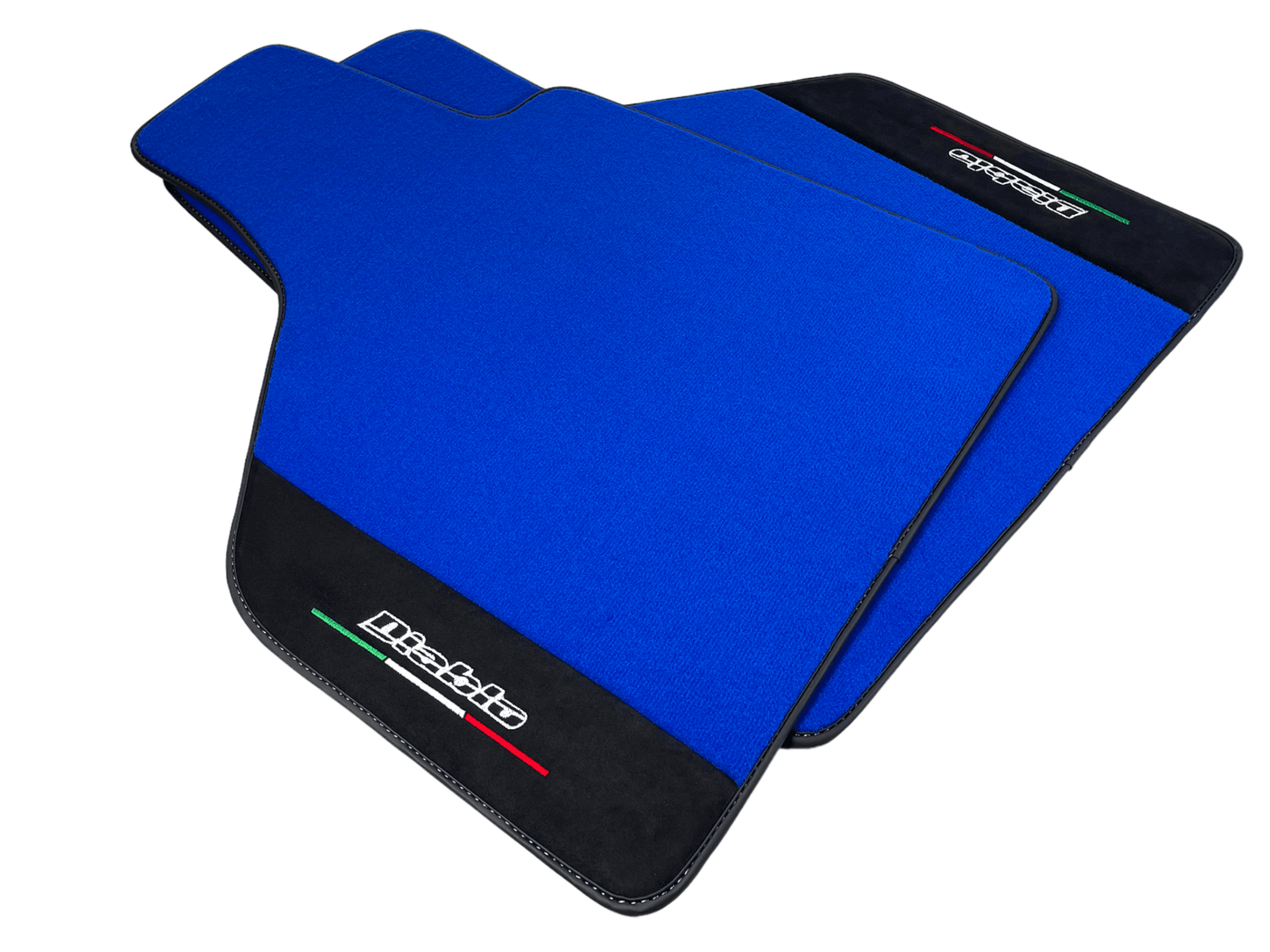 Blue Floor Mats for Lamborghini Diablo 1990-2001 With Alcantara Leather - AutoWin