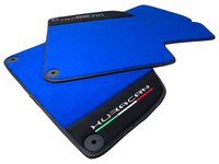 Blue Floor Mats for Lamborghini Huracan With Alcantara Leather - AutoWin