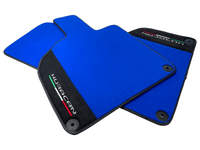Blue Floor Mats for Lamborghini Huracan With Alcantara Leather - AutoWin