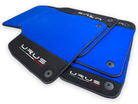 Blue Floor Mats For Lamborghini Urus With Alcantara Leather - AutoWin