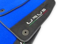 Blue Floor Mats For Lamborghini Urus With Alcantara Leather - AutoWin