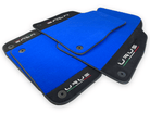 Blue Floor Mats For Lamborghini Urus With Alcantara Leather - AutoWin