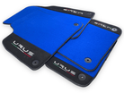 Blue Floor Mats For Lamborghini Urus With Alcantara Leather - AutoWin