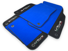 Blue Floor Mats For Lamborghini Urus With Alcantara Leather - AutoWin