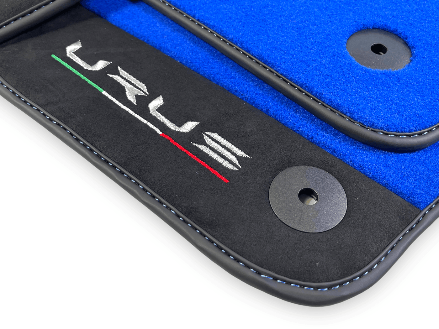 Blue Floor Mats For Lamborghini Urus With Alcantara Leather - AutoWin