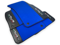 Blue Floor Mats For Lamborghini Urus With Carbon Leather - AutoWin