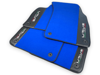 Blue Floor Mats For Lamborghini Urus With Carbon Leather - AutoWin