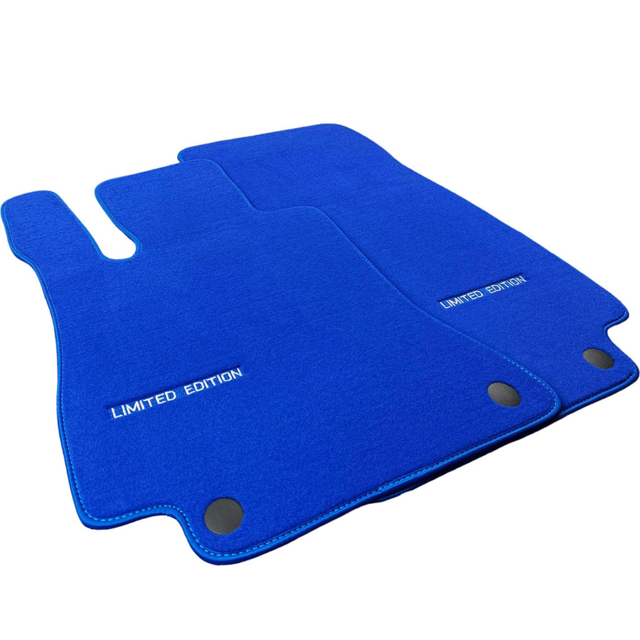 Blue Floor Mats For Mercedes Benz C-Class S205 Wagon Facelift (2018-2023) Hybrid | Limited Edition - AutoWin