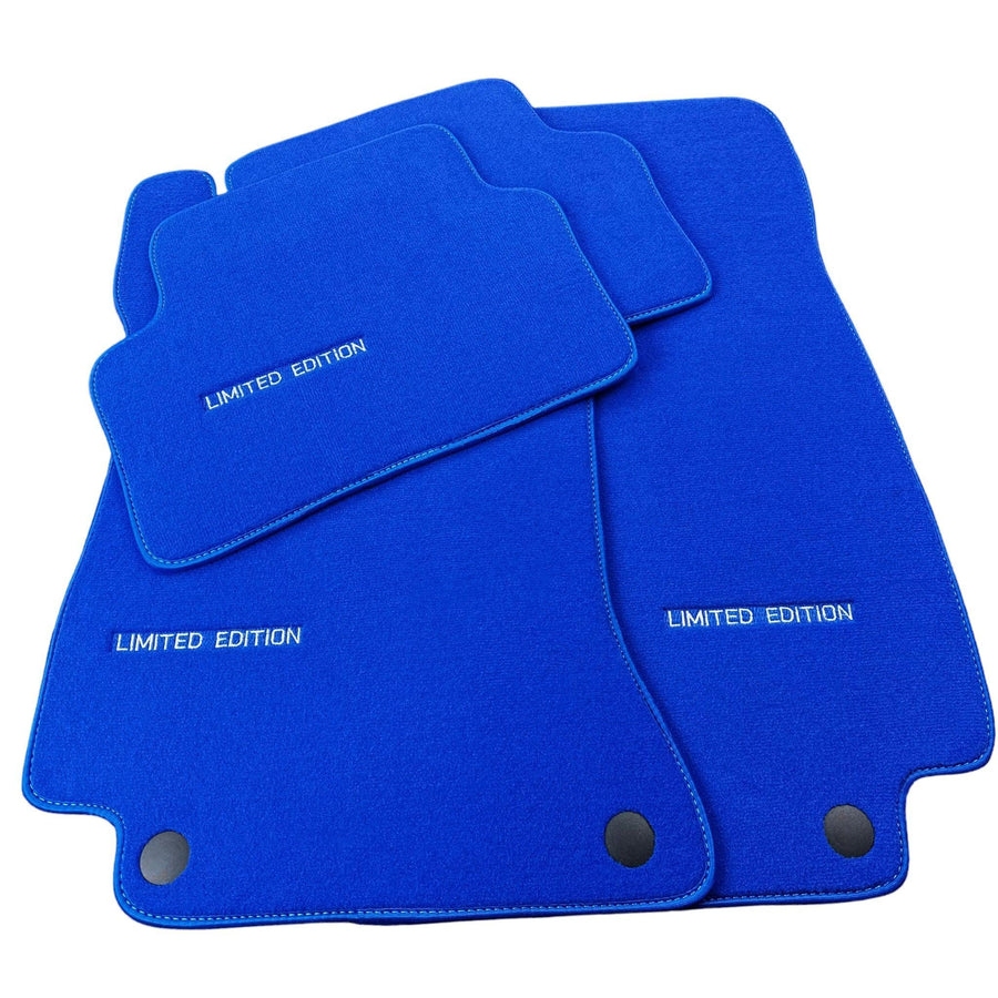 Blue Floor Mats For Mercedes Benz C-Class W204 Sedan (2007-2014) | Limited Edition - AutoWin