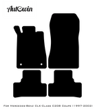 Blue Floor Mats For Mercedes Benz CLK-Class C208 Coupe (1997-2002) | Limited Edition - AutoWin