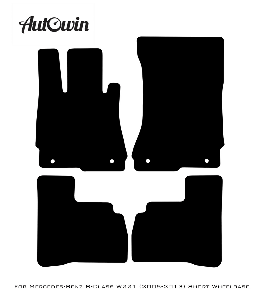 Blue Floor Mats For Mercedes Benz S-Class W221 (2005-2013) Short Wheelbase | Limited Edition - AutoWin