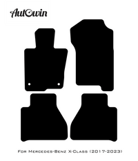Blue Floor Mats For Mercedes Benz X-Class W470 (2017-2023) | Limited Edition - AutoWin