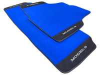 Blue Floor Mats For Tesla Model S With Alcantara Leather - AutoWin