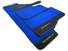 Blue Floor Mats For Tesla Model Y With Alcantara Leather - AutoWin
