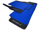 Blue Floor Mats For Tesla Model Y With Alcantara Leather - AutoWin