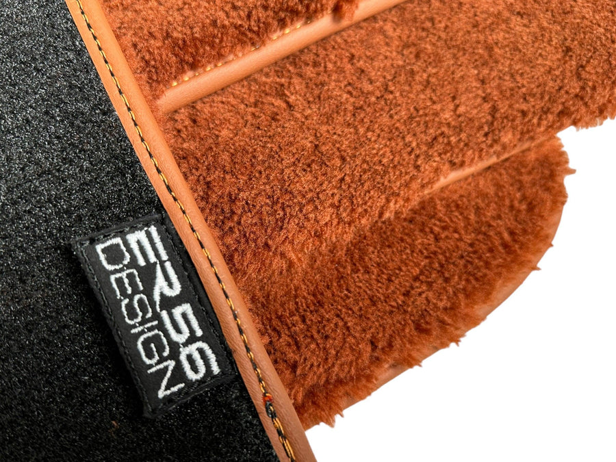 Brown Sheepskin Floor Mats For Rolls Royce Ghost Series I (2010–2020) Er56 Design Brand - AutoWin