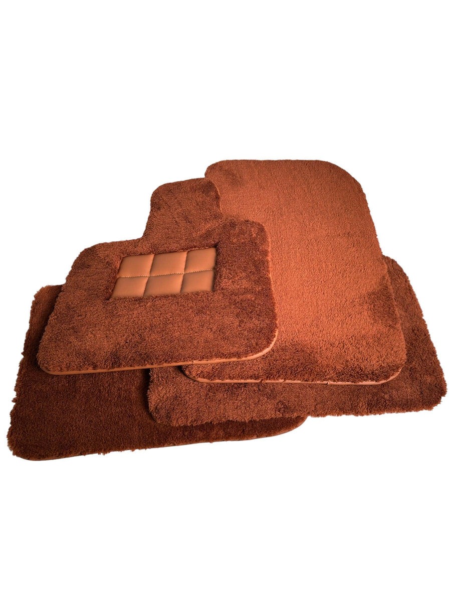 Brown Sheepskin Floor Mats For Rolls Royce Phantom 2003–2016 Er56 Design Brand - AutoWin