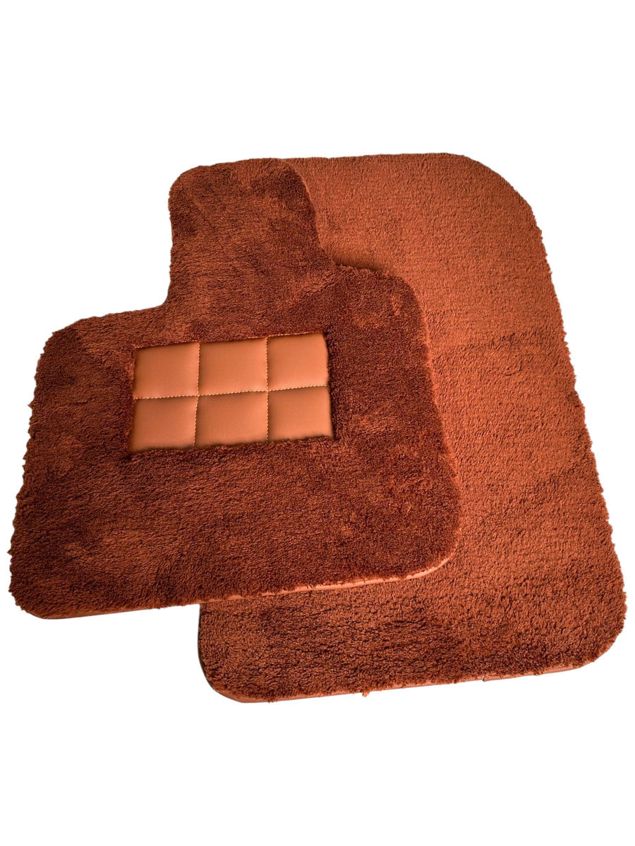 Brown Sheepskin Floor Mats For Rolls Royce Phantom 2003–2016 Er56 Design Brand - AutoWin